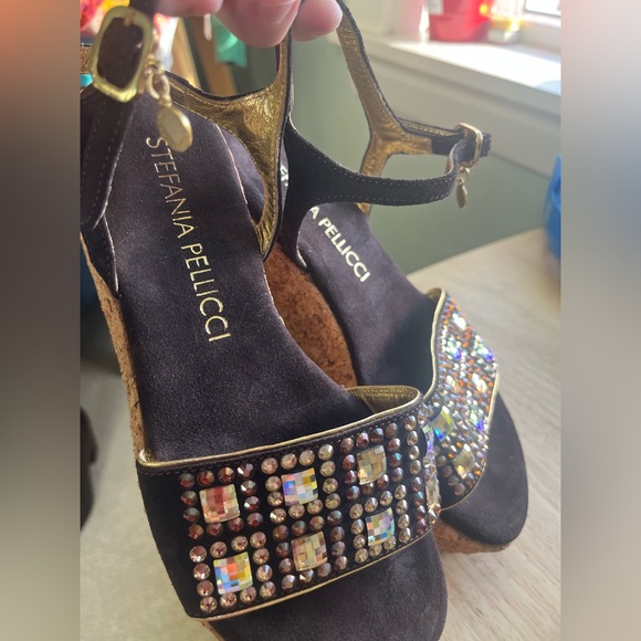 EXCELLENT Condition Vintage Stefania Pellicci Wedges, Size 7 - Picture 10 of 12